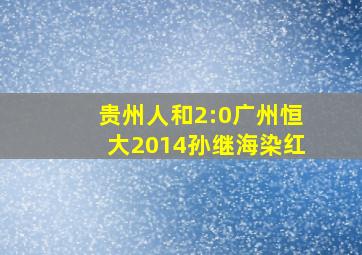 贵州人和2:0广州恒大2014孙继海染红