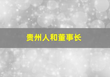 贵州人和董事长