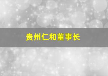 贵州仁和董事长