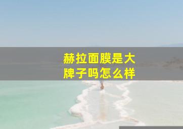 赫拉面膜是大牌子吗怎么样