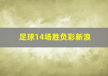 足球14场胜负彩新浪