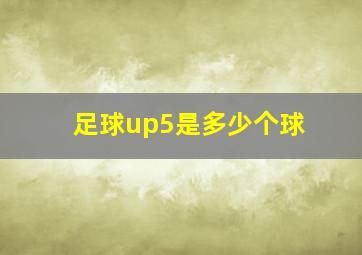 足球up5是多少个球