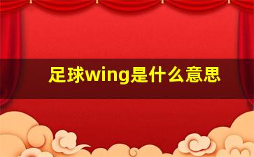 足球wing是什么意思