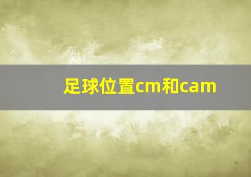 足球位置cm和cam