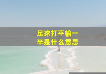 足球打平输一半是什么意思