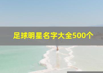 足球明星名字大全500个