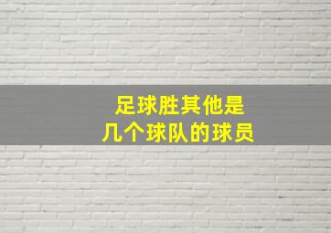 足球胜其他是几个球队的球员