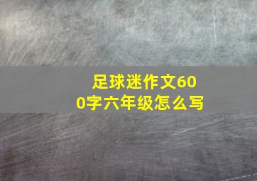 足球迷作文600字六年级怎么写