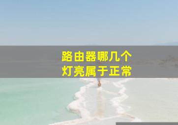 路由器哪几个灯亮属于正常