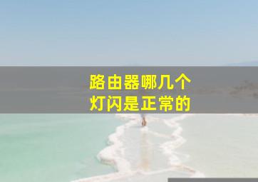 路由器哪几个灯闪是正常的