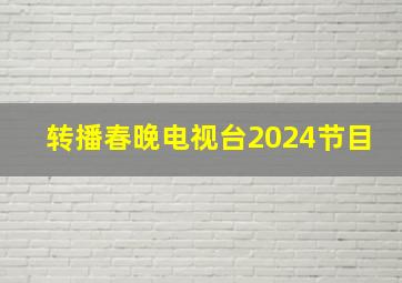 转播春晚电视台2024节目