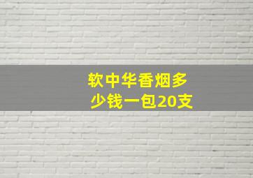 软中华香烟多少钱一包20支