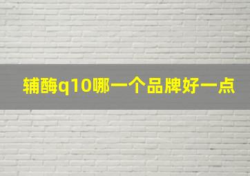 辅酶q10哪一个品牌好一点