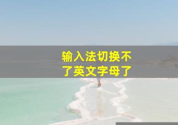 输入法切换不了英文字母了