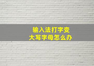 输入法打字变大写字母怎么办