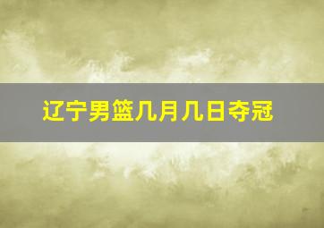 辽宁男篮几月几日夺冠