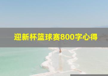 迎新杯篮球赛800字心得