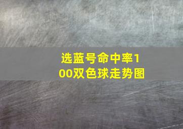 选蓝号命中率100双色球走势图