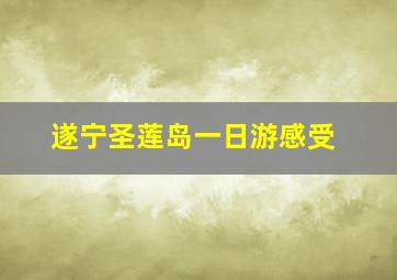 遂宁圣莲岛一日游感受