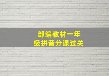 部编教材一年级拼音分课过关