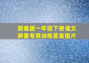 部编版一年级下册语文拼音专项训练答案图片