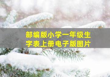 部编版小学一年级生字表上册电子版图片