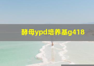 酵母ypd培养基g418