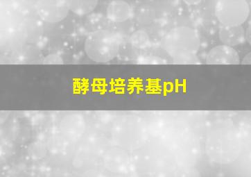 酵母培养基pH