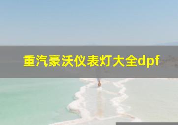 重汽豪沃仪表灯大全dpf