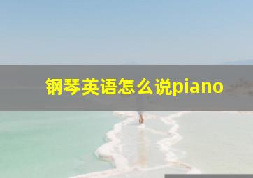 钢琴英语怎么说piano