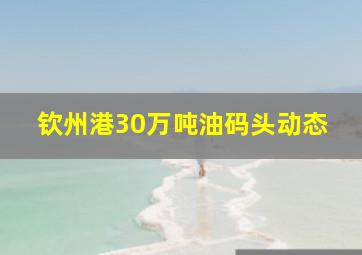 钦州港30万吨油码头动态