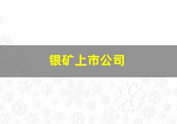 银矿上市公司