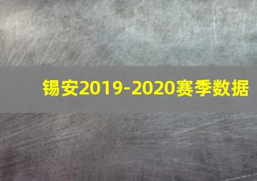 锡安2019-2020赛季数据