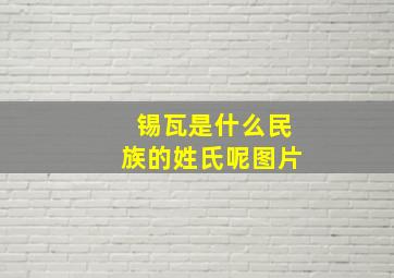 锡瓦是什么民族的姓氏呢图片