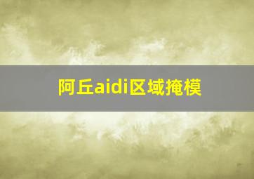 阿丘aidi区域掩模