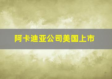 阿卡迪亚公司美国上市