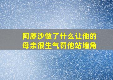 阿廖沙做了什么让他的母亲很生气罚他站墙角