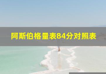 阿斯伯格量表84分对照表