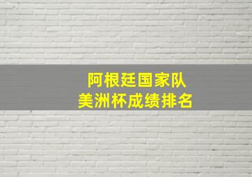 阿根廷国家队美洲杯成绩排名