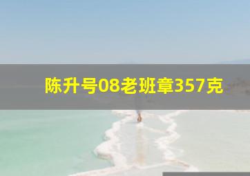 陈升号08老班章357克