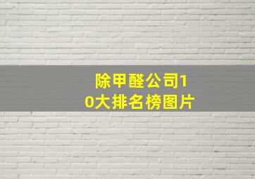 除甲醛公司10大排名榜图片