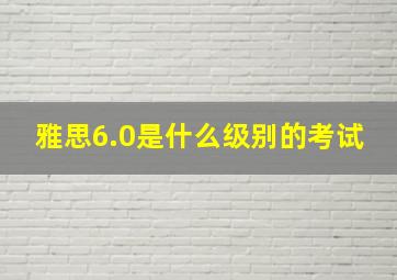 雅思6.0是什么级别的考试