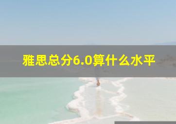 雅思总分6.0算什么水平