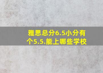 雅思总分6.5小分有个5.5.能上哪些学校