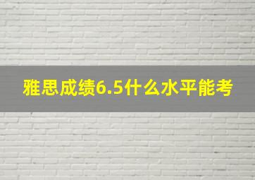 雅思成绩6.5什么水平能考