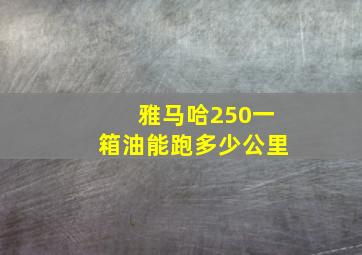 雅马哈250一箱油能跑多少公里