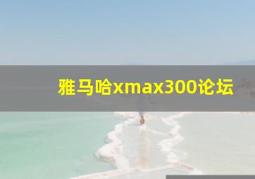 雅马哈xmax300论坛