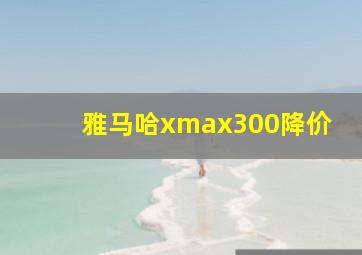 雅马哈xmax300降价