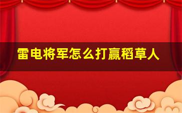 雷电将军怎么打赢稻草人