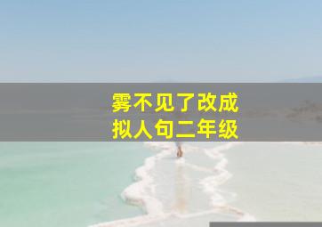 雾不见了改成拟人句二年级